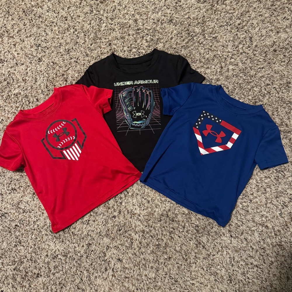 Under Armour Kids' T-Shirt Set - Red, Black, Blue